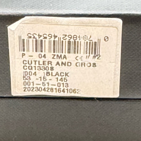 Cutler and Gross - Black cat eye sunglasses - 53-15-145 - NWT - Picture 10 of 16